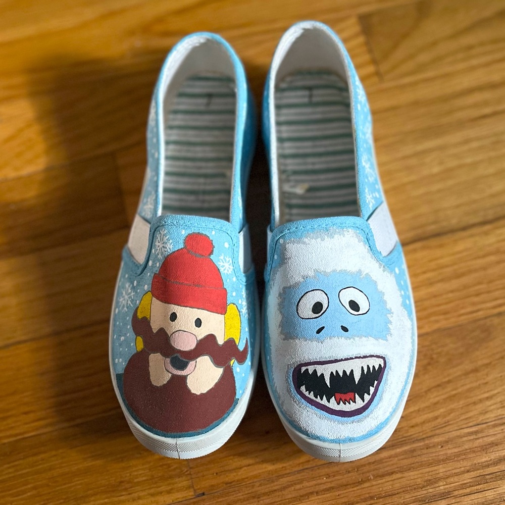 Yukon and Bumbles hand painted women’s canvas shoes